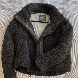 oversized sherpa puffer